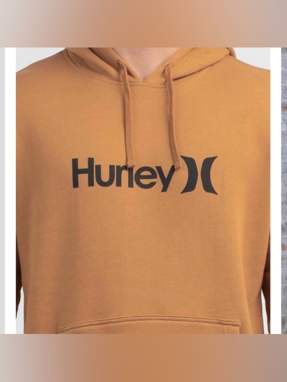 Hurley One and Only Solid Crewneck Men’s Sweatshirt in Mustard Gold Size XXL